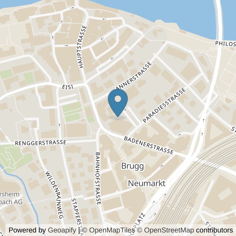 Map: location of PureGym Brugg in Brugg