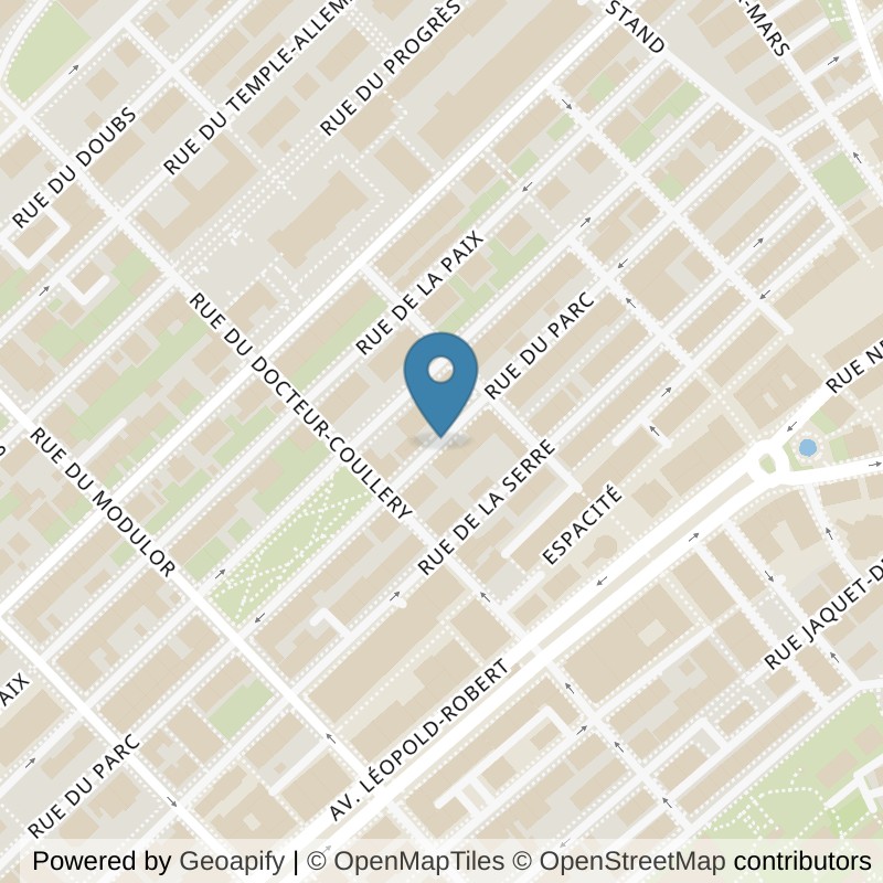 Map: location of PureGym La Chaux-de-Fonds in La Chaux-de-Fonds