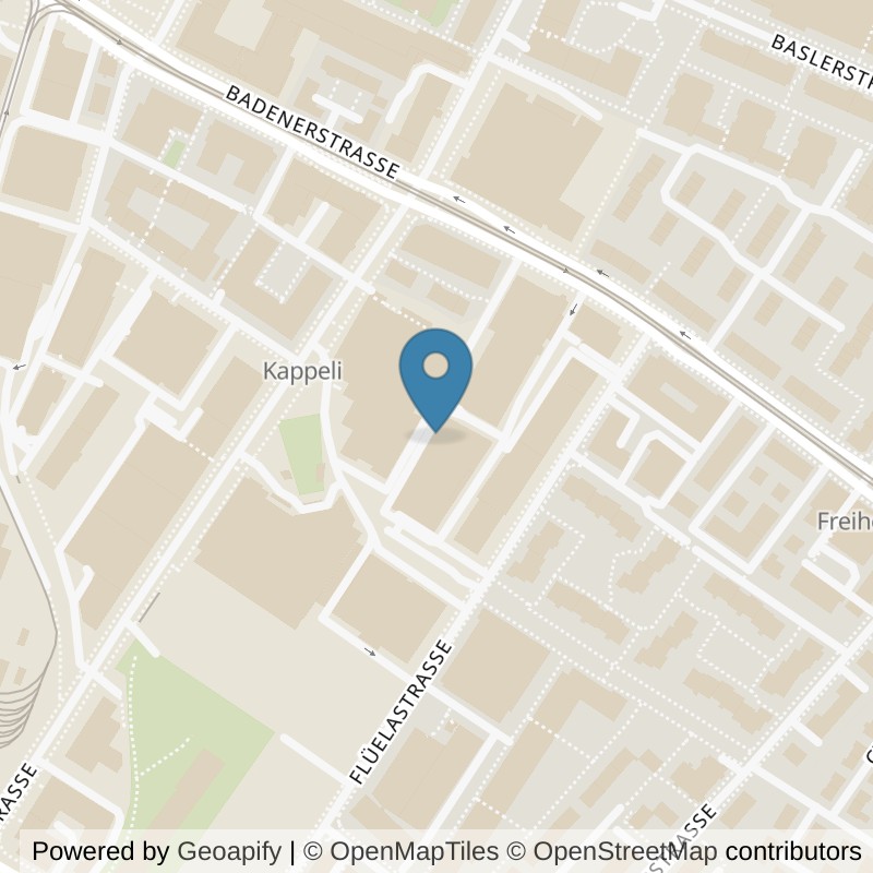 Map: location of PureGym Zürich (Badenerstrasse) in Zürich