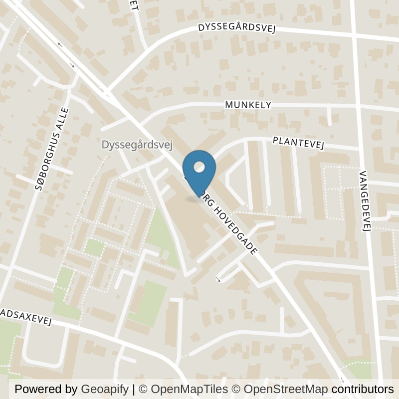 Map: location of PureGym Dyssegård Søborg Hovedgade in Dyssegård
