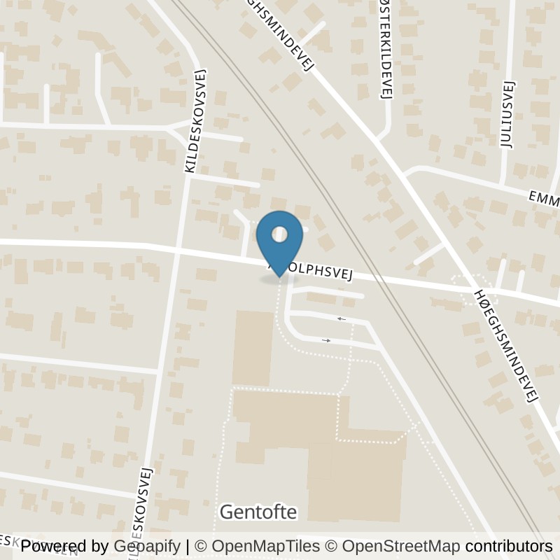 Map: location of PureGym Gentofte Kildeskovshallen in Gentofte