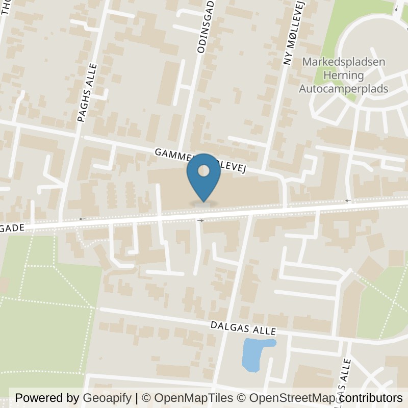 Map: location of PureGym Herning Vestergade in Herning