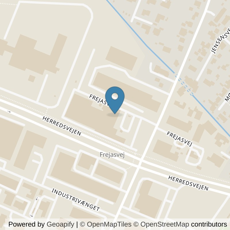 Map: location of PureGym Hillerød Frejasvej in Hillerød