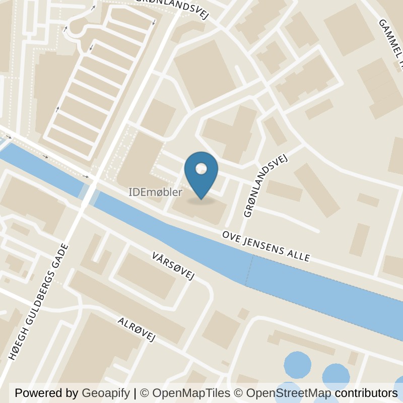 Map: location of PureGym Horsens Ove Jensens Alle in Horsens