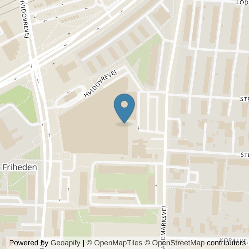 Map: location of PureGym Hvidovre Frihedens Butikscenter in Hvidovre
