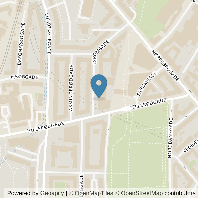 Map: location of PureGym København N Esromgade in København
