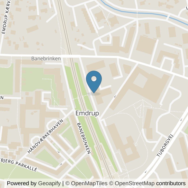 Map: location of PureGym København NV Emdrup Station in København