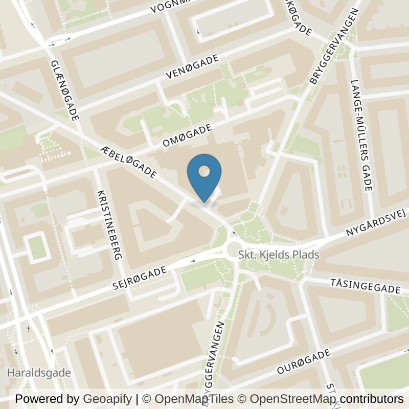 Map: location of PureGym København Ø Æbeløgade in København
