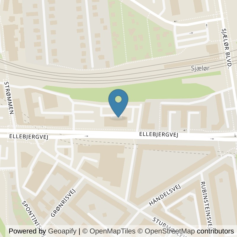 Map: location of PureGym København SV Sjælør in København