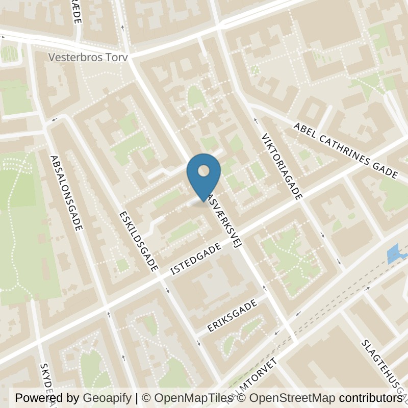 Map: location of PureGym København V Gasværksvej in København