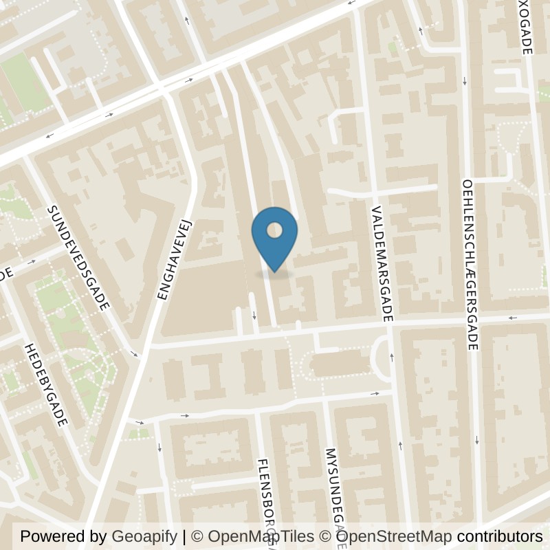 Map: location of PureGym København V Vesterbrogade in København