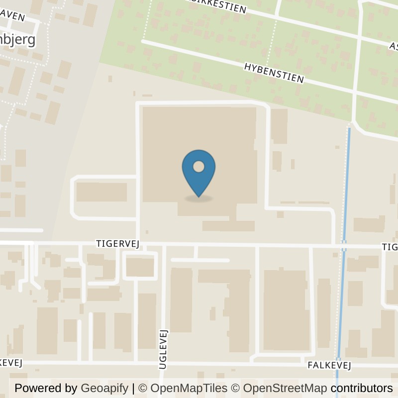 Map: location of PureGym Køge Tigervej in Køge