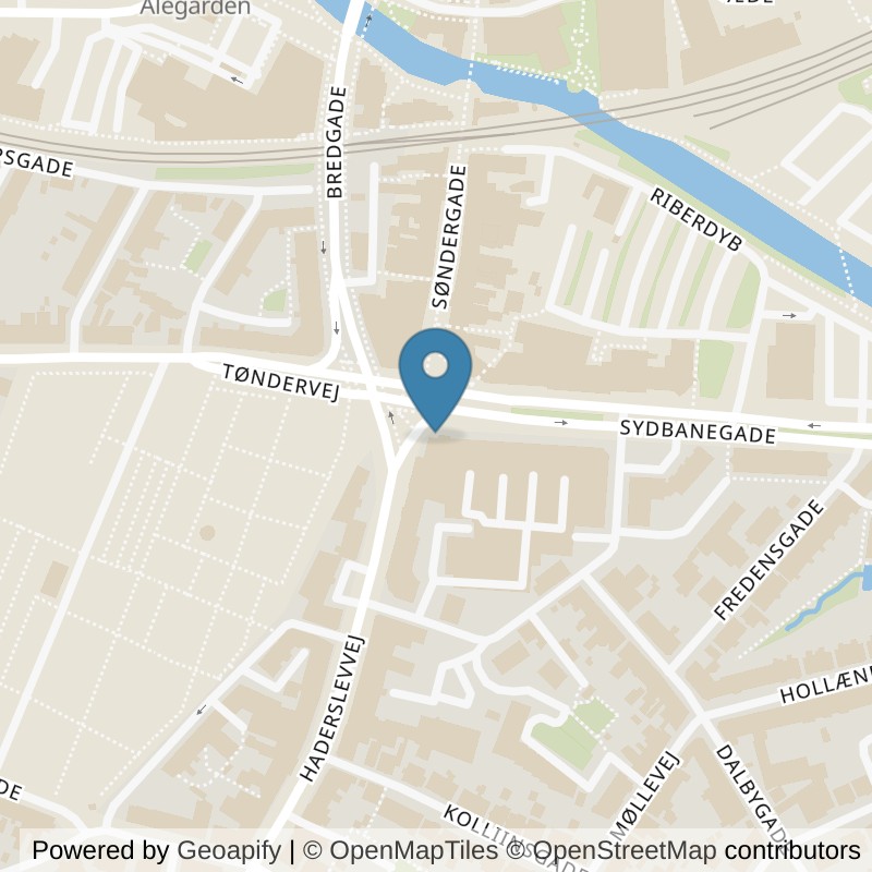 Map: location of PureGym Kolding Sydbanegade in Kolding