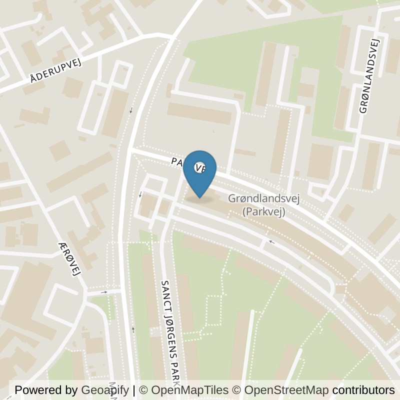 Map: location of PureGym Næstved Sct. Jørgens Park in Næstved