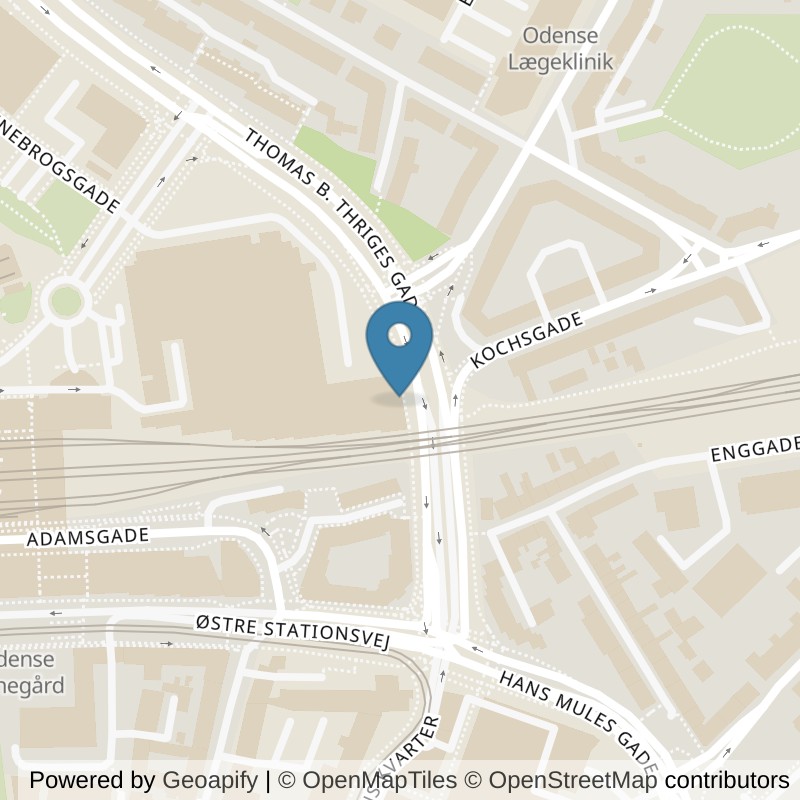 Map: location of PureGym Odense C Dannebrogsgade in Odense