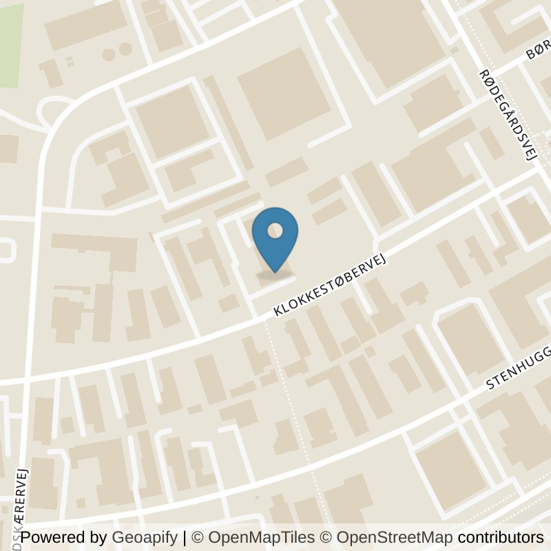 Map: location of PureGym Odense M Klokkestøbervej in Odense