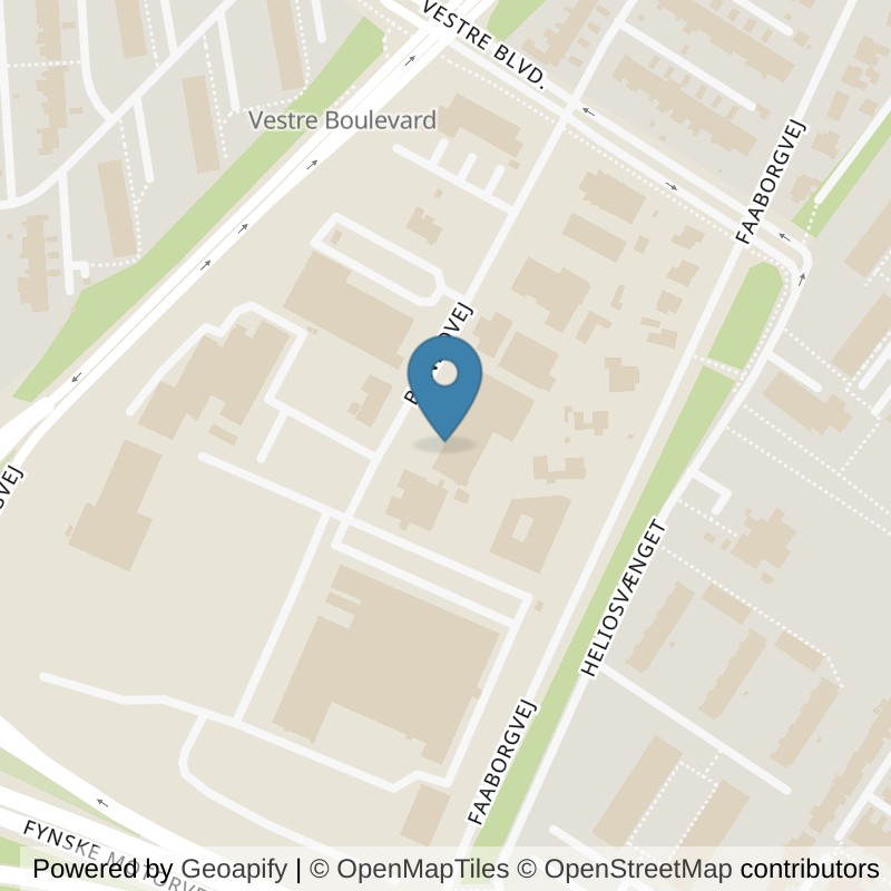 Map: location of PureGym Odense SV Bondovej in Odense