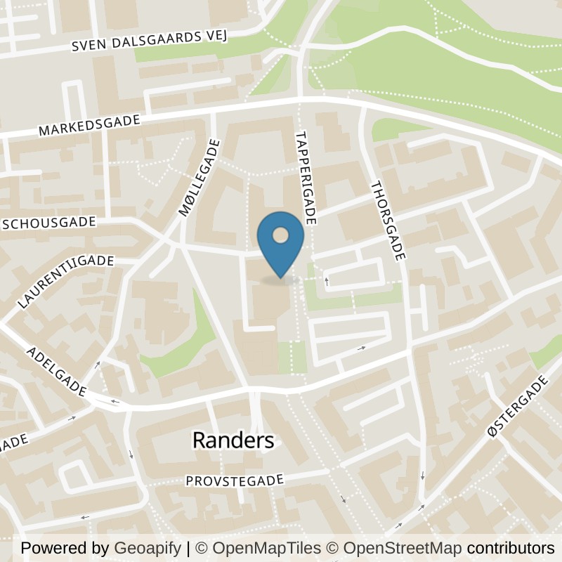 Map: location of PureGym Randers C Thors Bakke in Randers C
