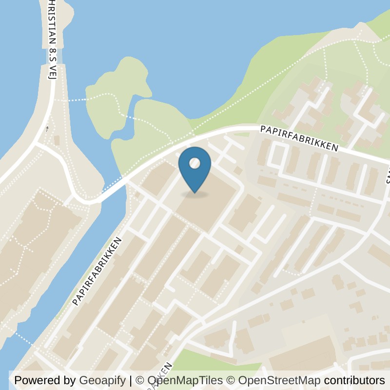 Map: location of PureGym Silkeborg Papirfabrikken in Silkeborg