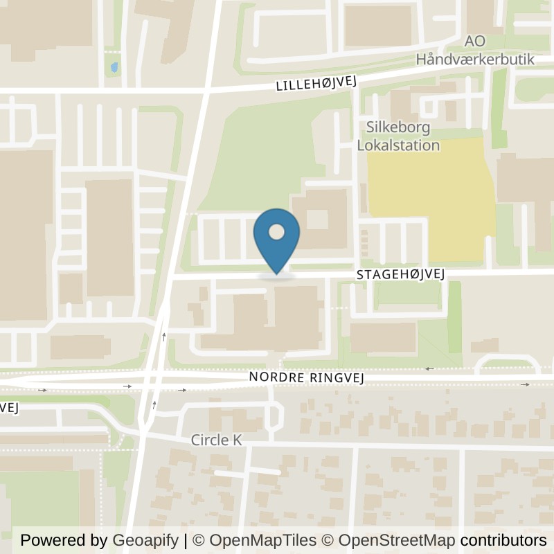 Map: location of PureGym Silkeborg Stagehøjvej in Silkeborg
