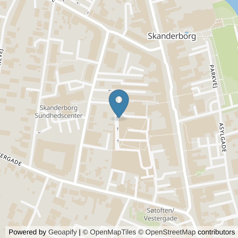 Map: location of PureGym Skanderborg Adelgade in Skanderborg