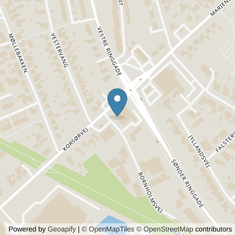 Map: location of PureGym Slagelse Bornholmsvej in Slagelse