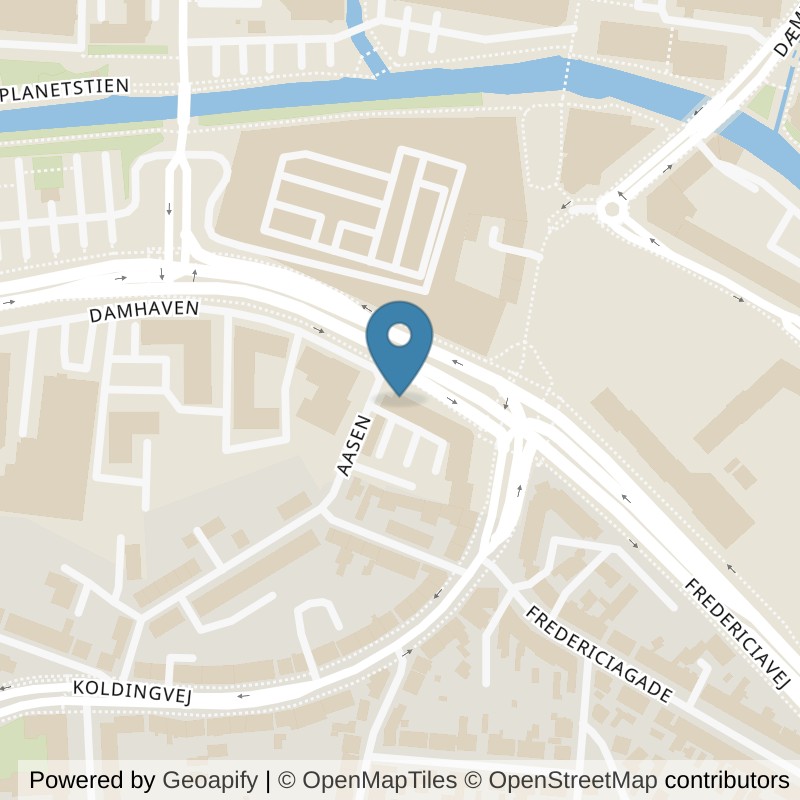 Map: location of PureGym Vejle Damhaven in Vejle