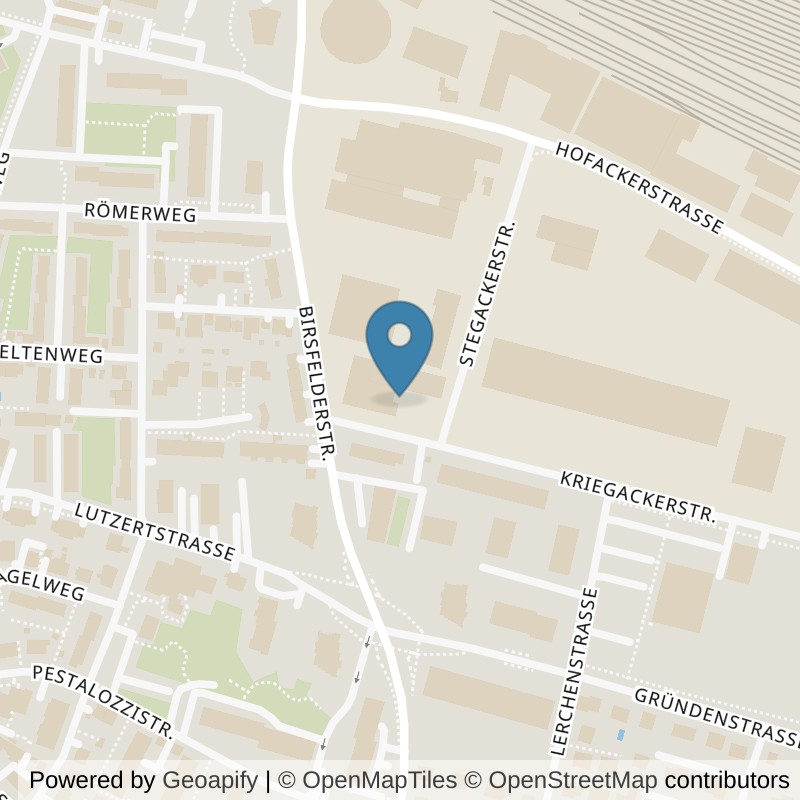 Map: location of Rennbahntraining in Muttenz