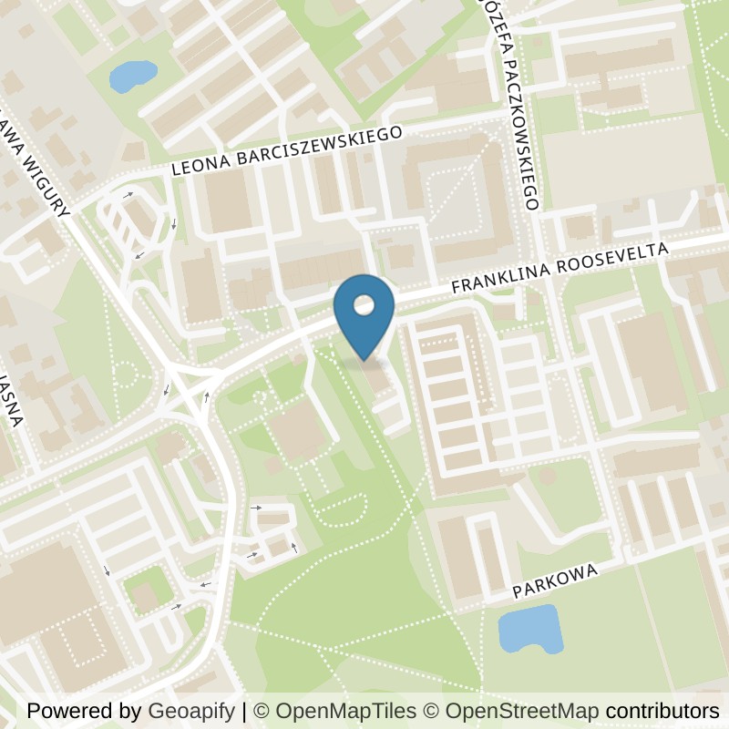 Map: location of RMG GYM Gniezno Franklina Roosevelta 48 in Gniezno