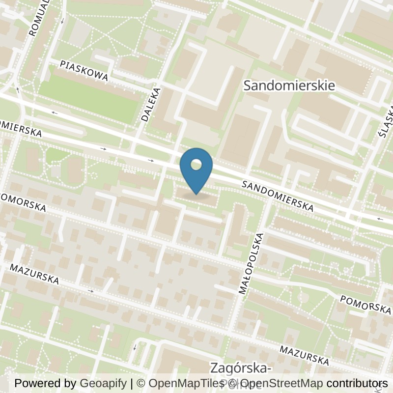 Map: location of RMG GYM Kielce Sandomierska 112 in Kielce