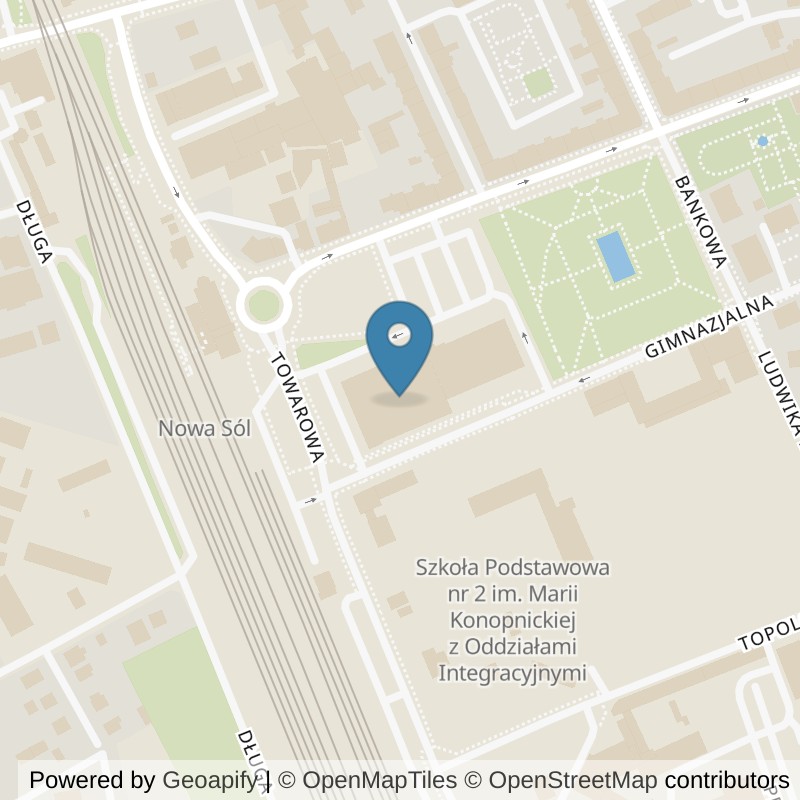 Map: location of RMG GYM Nowa Sól Zjednoczenia 21 in 67-100 Nowa Sól