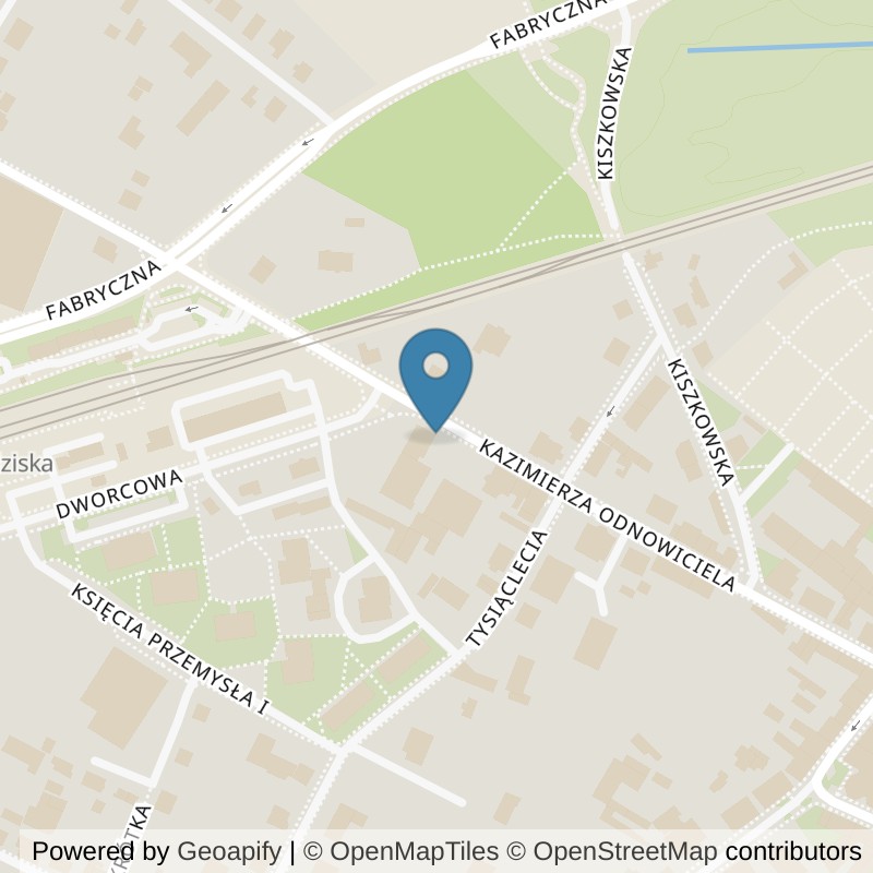 Map: location of RMG GYM Pobiedziska Kazimierza Odnowiciela 21 in 62-010 Pobiedziska