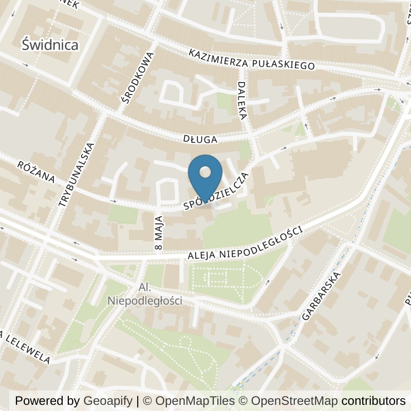 Map: location of RMG GYM Świdnica Spółdzielcza 14 in Świdnica