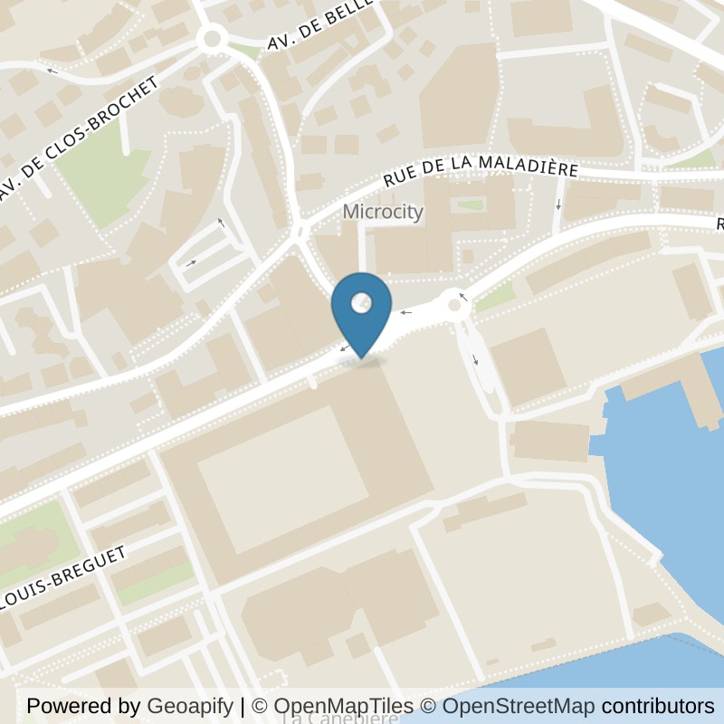 Map: location of Salles de Sports de la Maladière - Neuchâtel in Neuchâtel