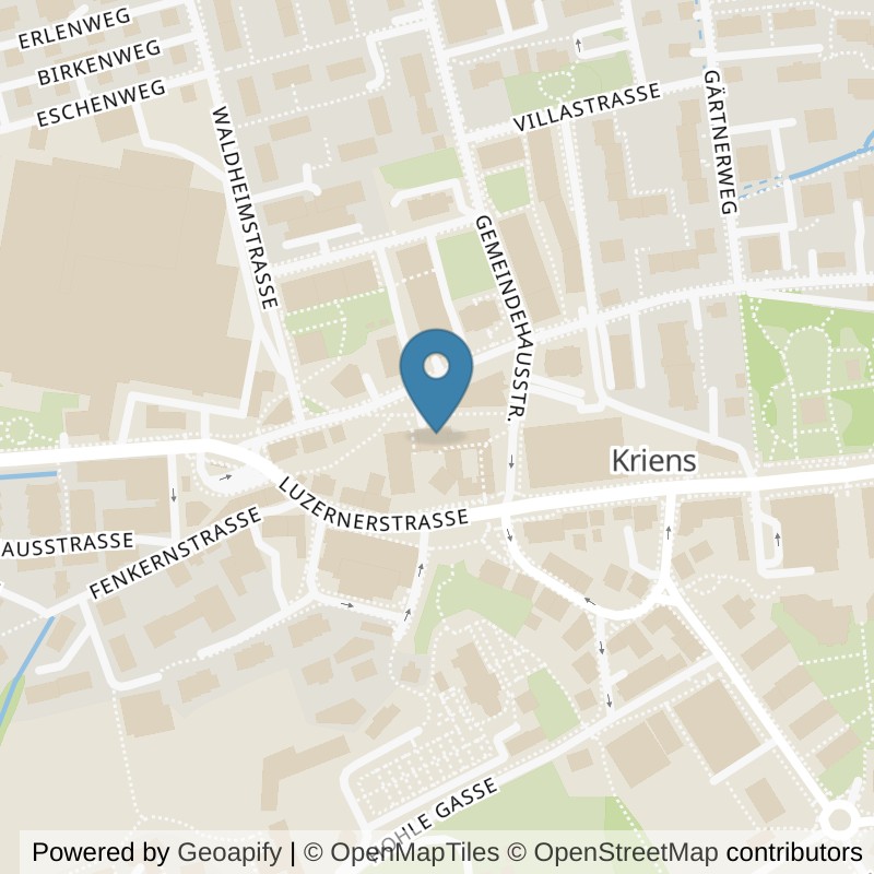Map: location of Sani`s Body Space Fitness in Kriens