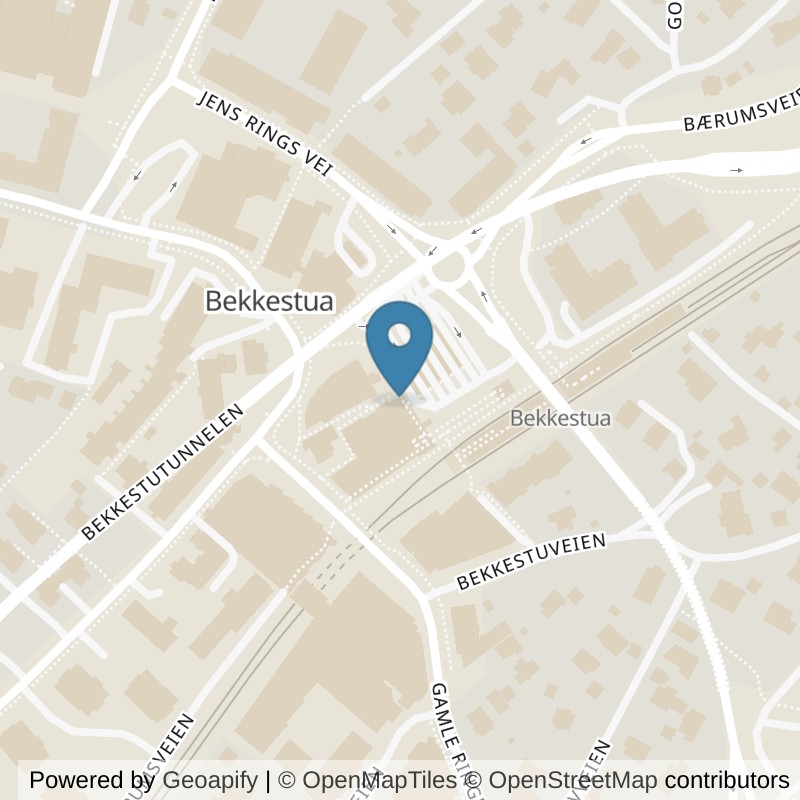 Map: location of SATS Bekkestua stasjon in Bekkestua