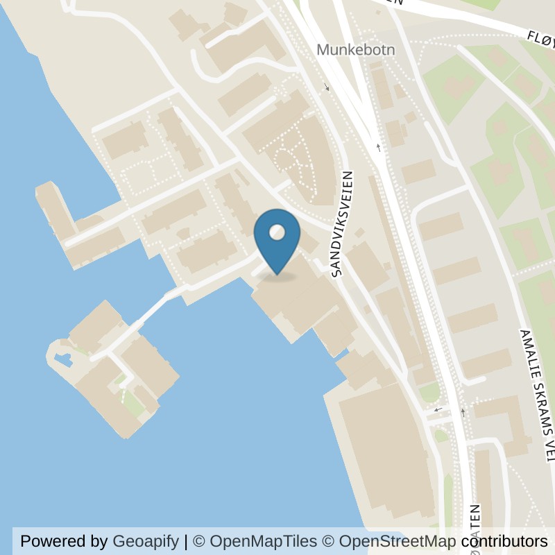 Map: location of SATS Sandviken in Bergen