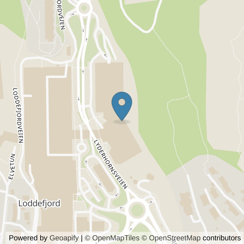Map: location of SATS Vestkanten in Bergen
