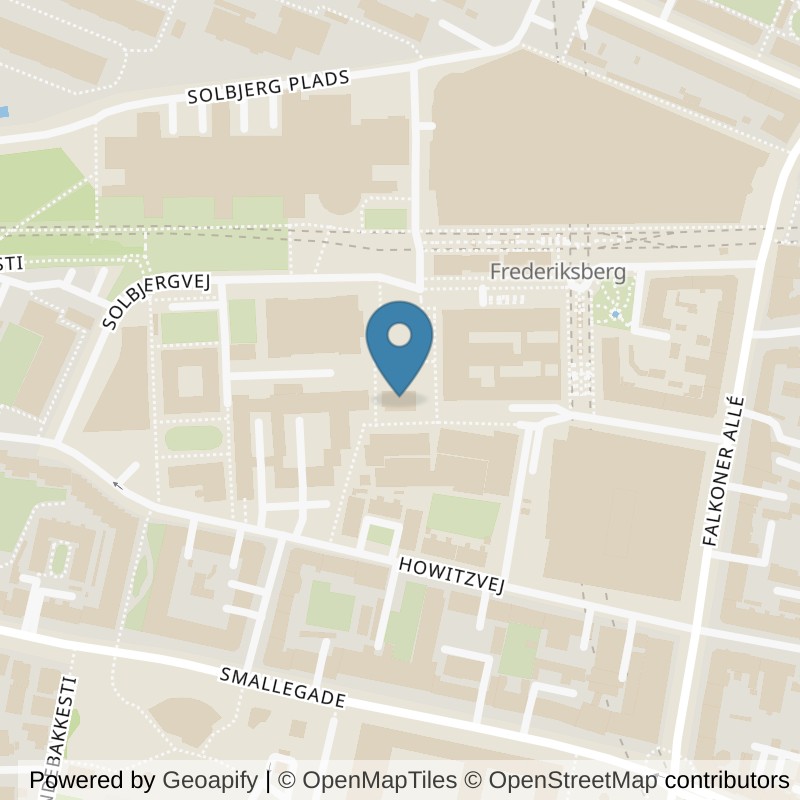 Map: location of SATS FRB - Falkoner in Frederiksberg