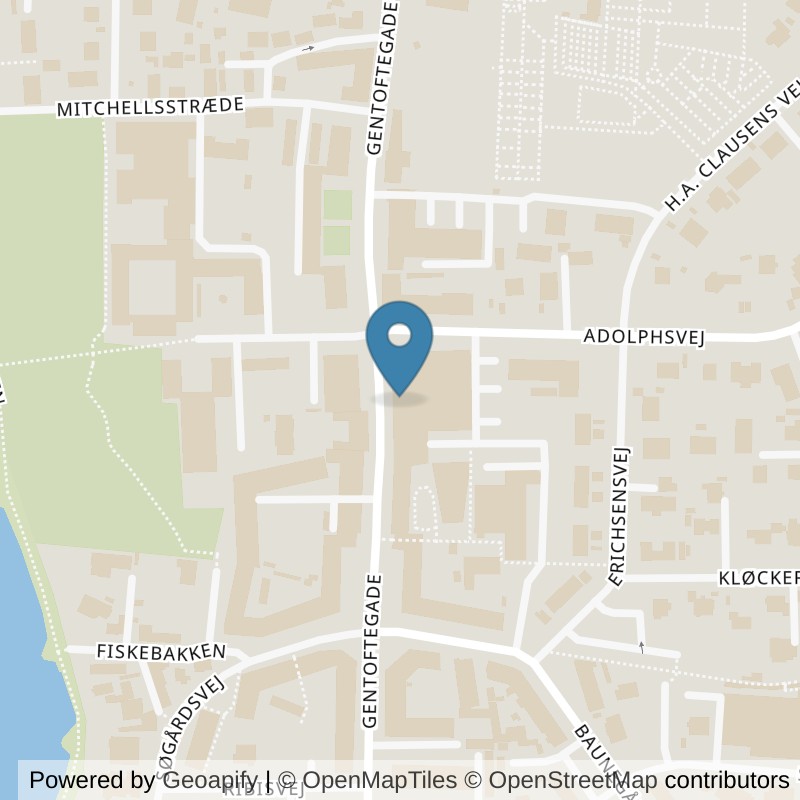 Map: location of SATS Gentofte in Gentofte