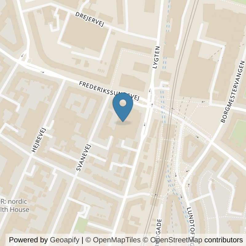 Map: location of SATS Nørrebro in København