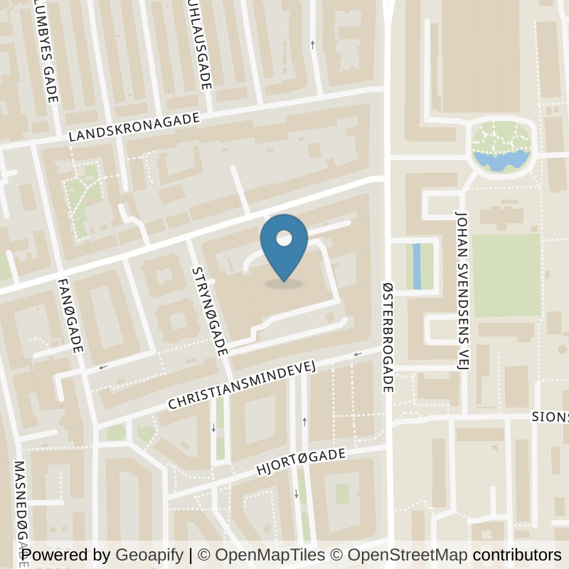 Map: location of SATS Nygårdsvej in København