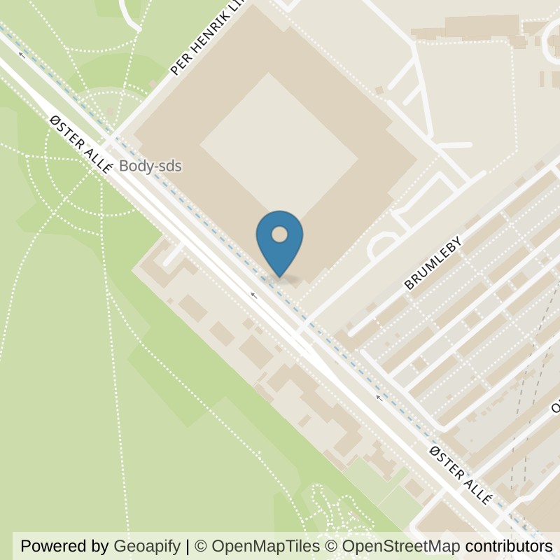 Map: location of SATS Parken in København