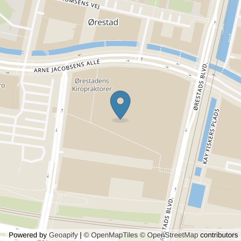 Map: location of SATS Field's in København