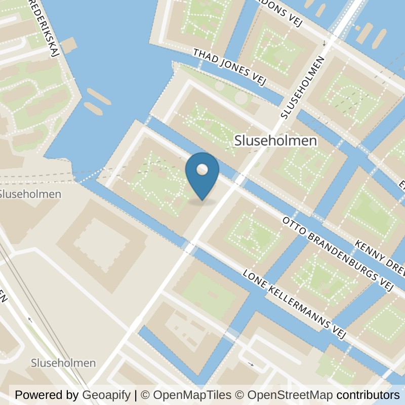 Map: location of SATS Sluseholmen in København