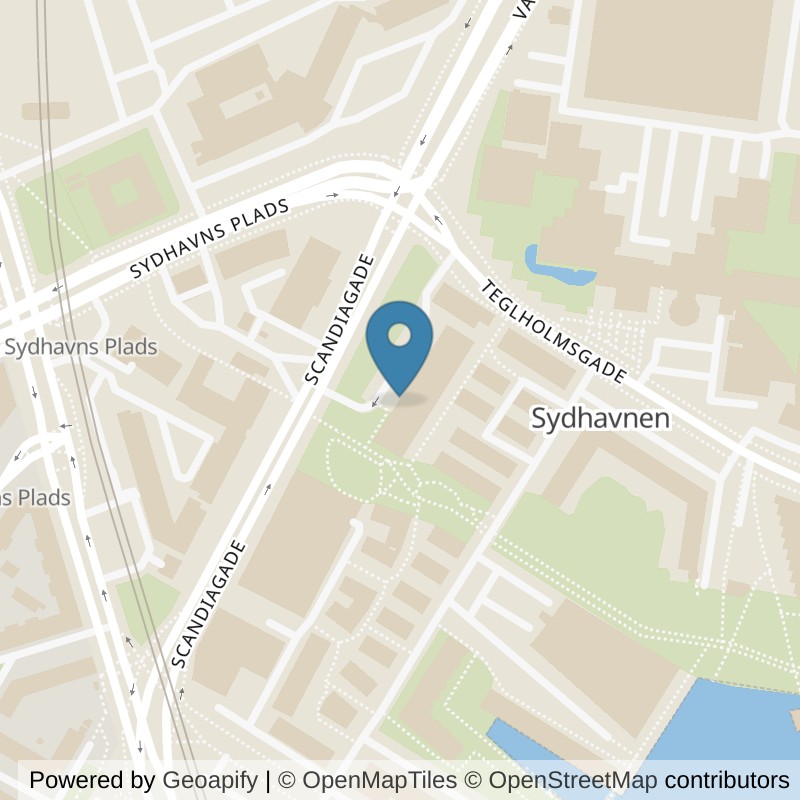 Map: location of SATS Sydhavn in København