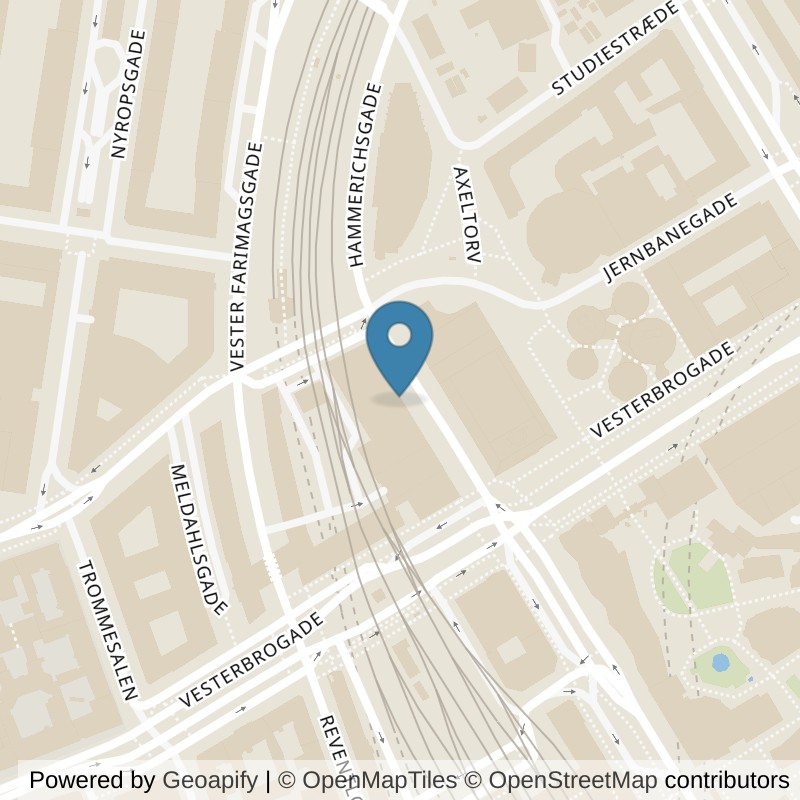 Map: location of SATS Vesterport in København