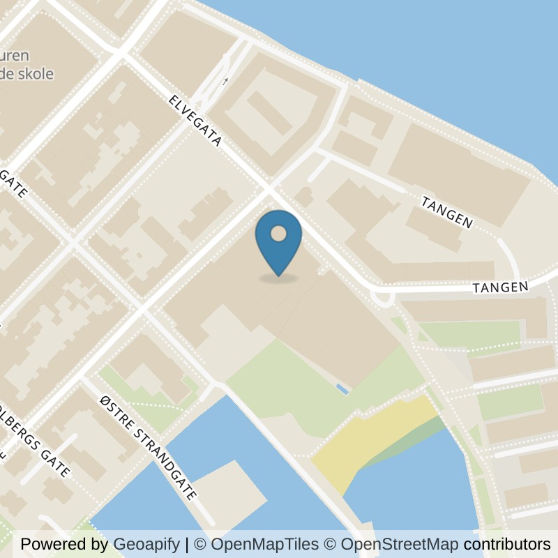 Map: location of SATS Aquarama in Kristiansand