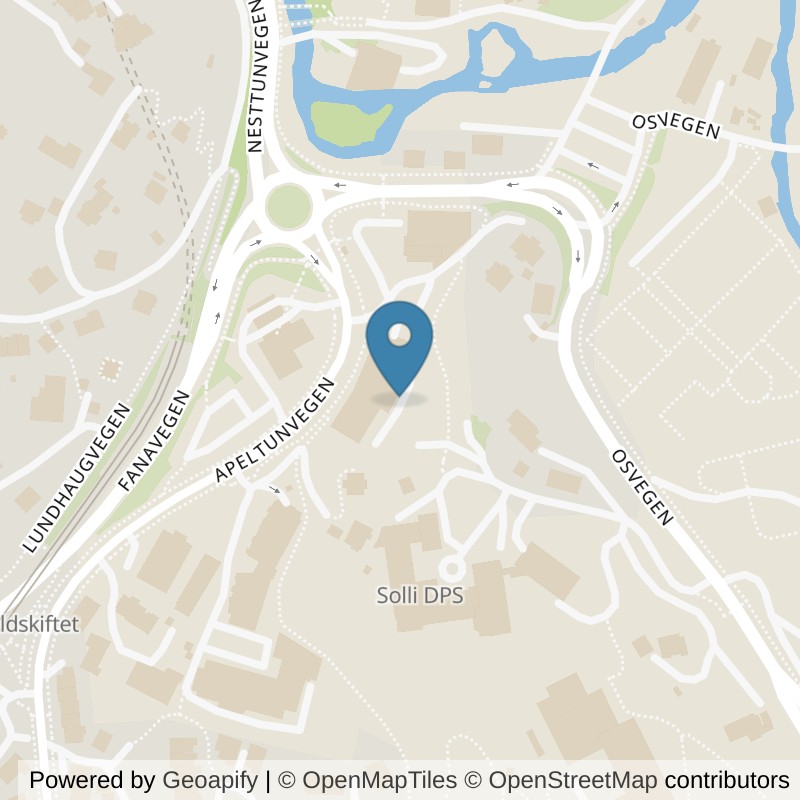 Map: location of SATS Nesttun in Nesttun