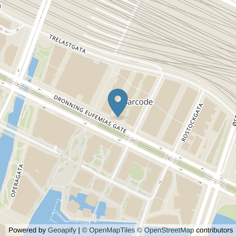 Map: location of SATS Bjørvika in Oslo